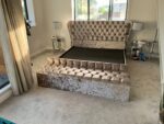 wing back bed frame