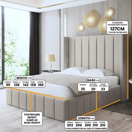 wingback bed