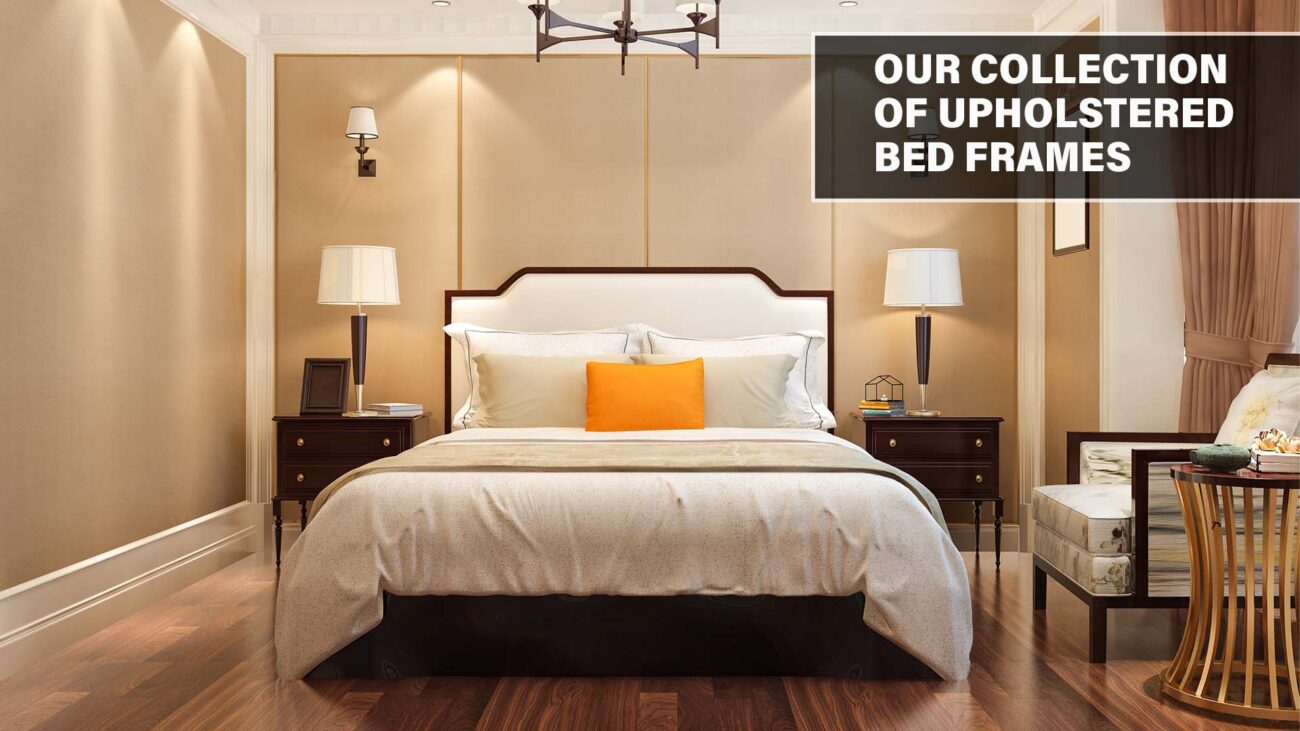 upholstered bed frame with storage